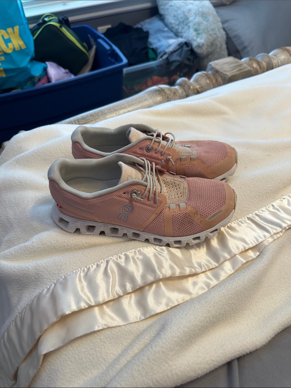 Women's Pink Mesh Athletic Sneakers by On